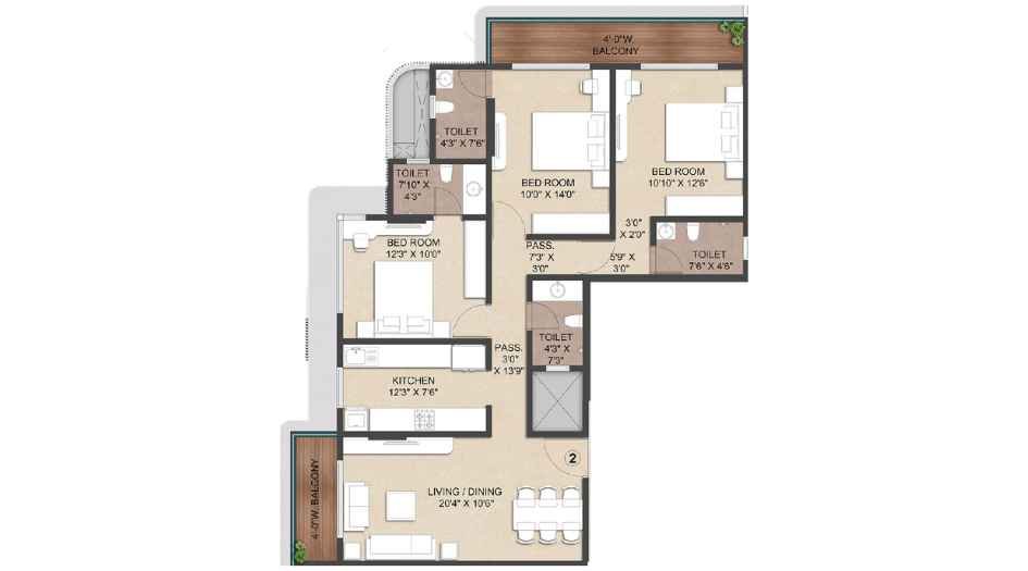Platinum-Oceanic-Floor-Plan-3-BHK
